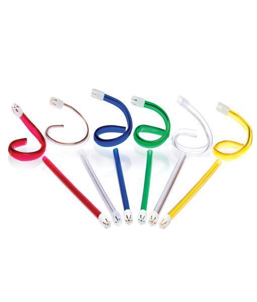 Flexo Saliva Ejectors, Green w/ White Fixed Tip (100)