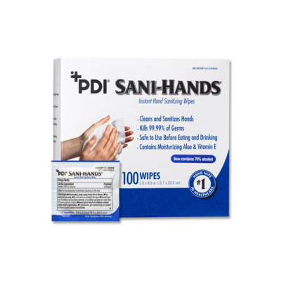PDI SANI-HANDS INSTANT HAND SANITIZING WIPES, D43600