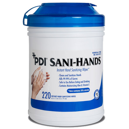 PDI SANI-HANDS INSTANT HAND SANITIZING WIPES, P15984