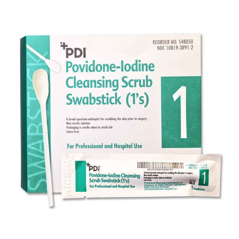 PDI - Professional Disposables Intl. - PVP Iodine Scrub Swabstick 1s