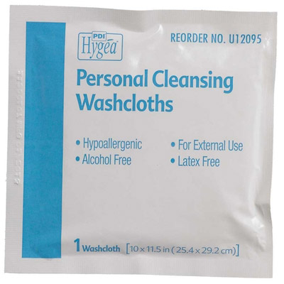 PDI HYGEA FLUSHABLE PERSONAL CLEANSING CLOTHS, U12095