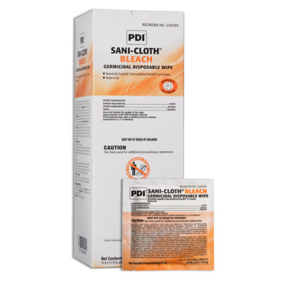 PDI SANI-CLOTH BLEACH GERMICIDAL DISPOSABLE WIPE, U26595