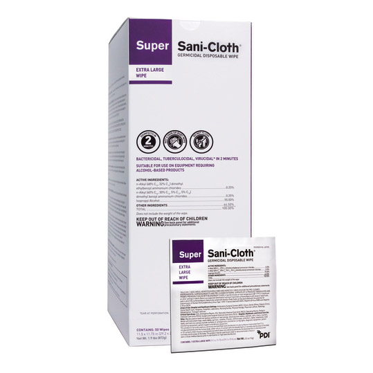Super Sani-Cloth Surface Disinfectant Cleaner, 50 Count Individual Packet