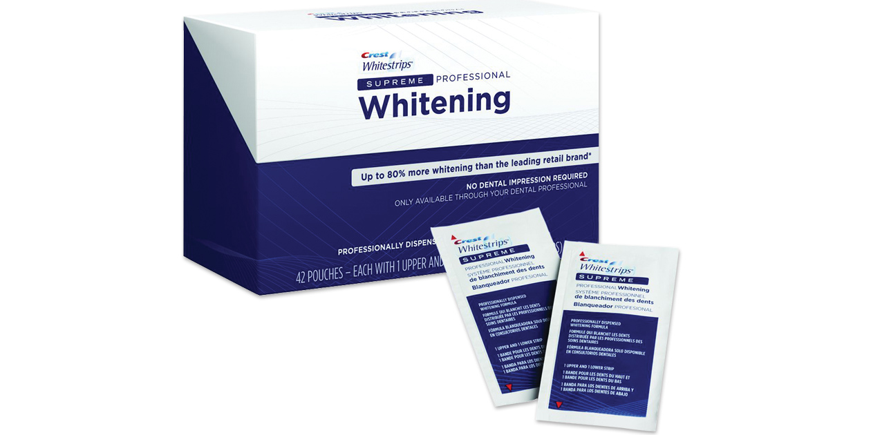 Crest Whitestrips At Home Tooth Whitening Supreme Kit, 84 Strips/box