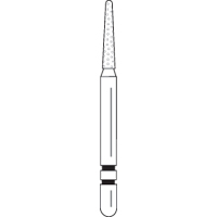 Premier - Two Striper Round End Taper Diamonds Friction Grip Burs - 747.6C Coarse