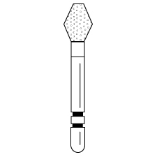 Premier - Two Striper Barrel Diamonds Friction Grip Burs - 230F Fine