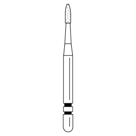 Premier - Two Striper Flame Diamonds Friction Grip Burs - 260.3C Coarse