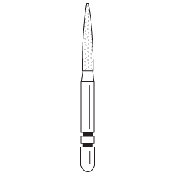 Premier - Two Striper Flame Diamonds Friction Grip Burs - L260.8F Fine