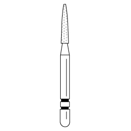 Premier - Two Striper Flame Diamonds Friction Grip Burs - 260.6.5VF Very Fine