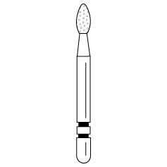Premier - Two Striper Football Diamonds Friction Grip Burs - 292.3VF Very Fine