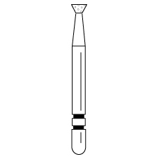 Premier - Two Striper Inverted Cone Diamonds Friction Grip Burs - 324.1C