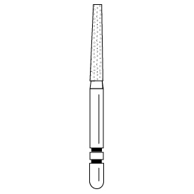 Premier - Two Striper Flat-End Taper Diamonds Friction Grip Burs - 723.8C Coarse