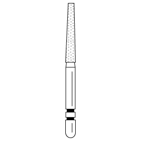 Premier - Two Striper Flat-End Taper Diamonds Friction Grip Burs - 723.10C Coarse