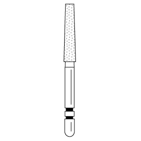 Premier - Two Striper Flat-End Taper Diamonds Friction Grip Burs - 724.10C Coarse
