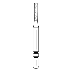 Premier - Two Striper Flat-End Cylinder Diamonds Friction Grip Burs - 513.5C Coarse
