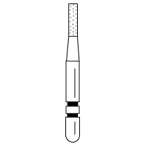 Premier - Two Striper Flat-End Cylinder Diamonds Friction Grip Burs - 514.4F Fine
