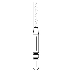 Premier - Two Striper Flat-End Cylinder Diamonds Friction Grip Burs - 515.7F Fine