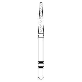 Premier - Two Striper Flat-end Trapper Diamonds Friction Grip Burs - 700.8C Coarse