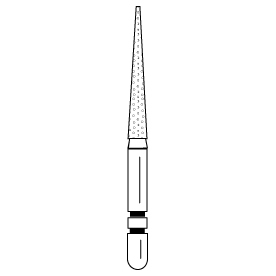 Premier - Two Striper Flat-end Trapper Diamonds Friction Grip Burs - 700.11C Coarse