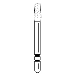 Premier - Two Striper Flat-end Trapper Diamonds Friction Grip Burs - 708.4C Coarse