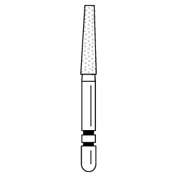 Premier - Two Striper Flat-end Trapper Diamonds Friction Grip Burs - 703.8F Fine