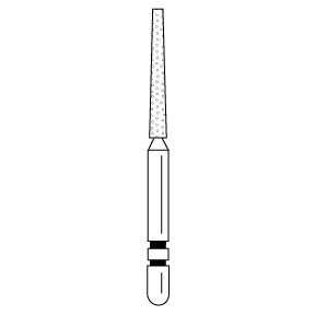 Premier - Two Striper Flat-end Trapper Diamonds Friction Grip Burs - 721.10C Coarse