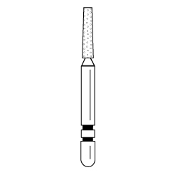 Premier - Two Striper Flat-end Trapper Diamonds Friction Grip Burs - 722.6C Coarse