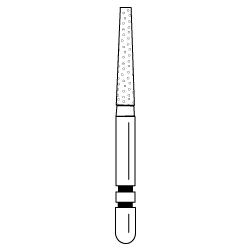 Premier - Two Striper Flat-end Trapper Diamonds Friction Grip Burs - 702.8F Fine