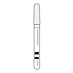 Premier - Two Striper Round-end Taper Diamonds Friction Grip Burs - 784.6C Coarse