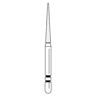 Premier - Two Striper Flat-end Trapper Diamonds Friction Grip Burs - 798.10F Fine