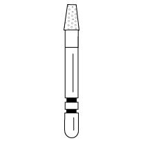 Premier - Two Striper Flat-end Trapper Diamonds Friction Grip Burs - 708.3M Medium