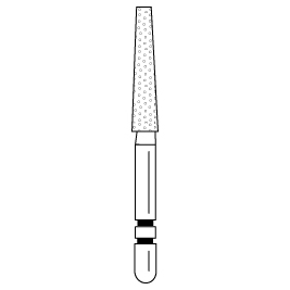Premier - Two Striper Flat-end Trapper Diamonds Friction Grip Burs - 727.10C Coarse