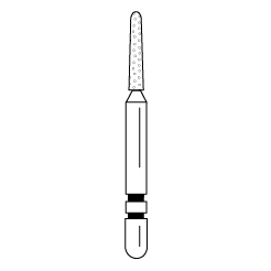 Premier - Two Striper Round-end Taper Diamonds Friction Grip Burs - 781.6C Coarse