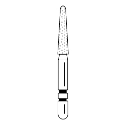 Premier - Two Striper Round-end Taper Diamonds Friction Grip Burs - 767.8F Fine