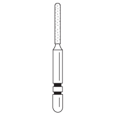 Premier - Two Striper Cylinder Round Edge Diamond Friction Grip Burs - 574.7C K