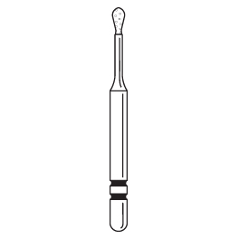 Premier - Two Striper Pear Diamond Friction Grip Burs - MP30RM