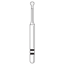 Premier - Two Striper Pear Diamond Friction Grip Burs - MP53AM