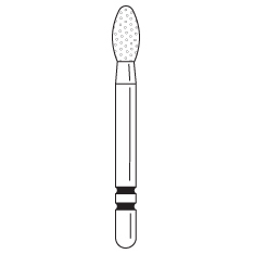 Premier - Two Striper Cylinder Egg Diamond Friction Grip Burs - 287.4F