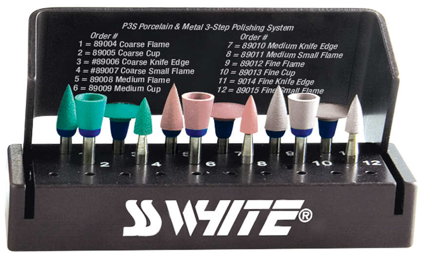 JAZZ RA PORCELAIN POLISHER 3 STEP P3S 12 PC. KIT - 1 PACK