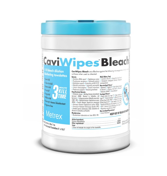 CaviWipe Bleach 6 x 10.5 90Tb