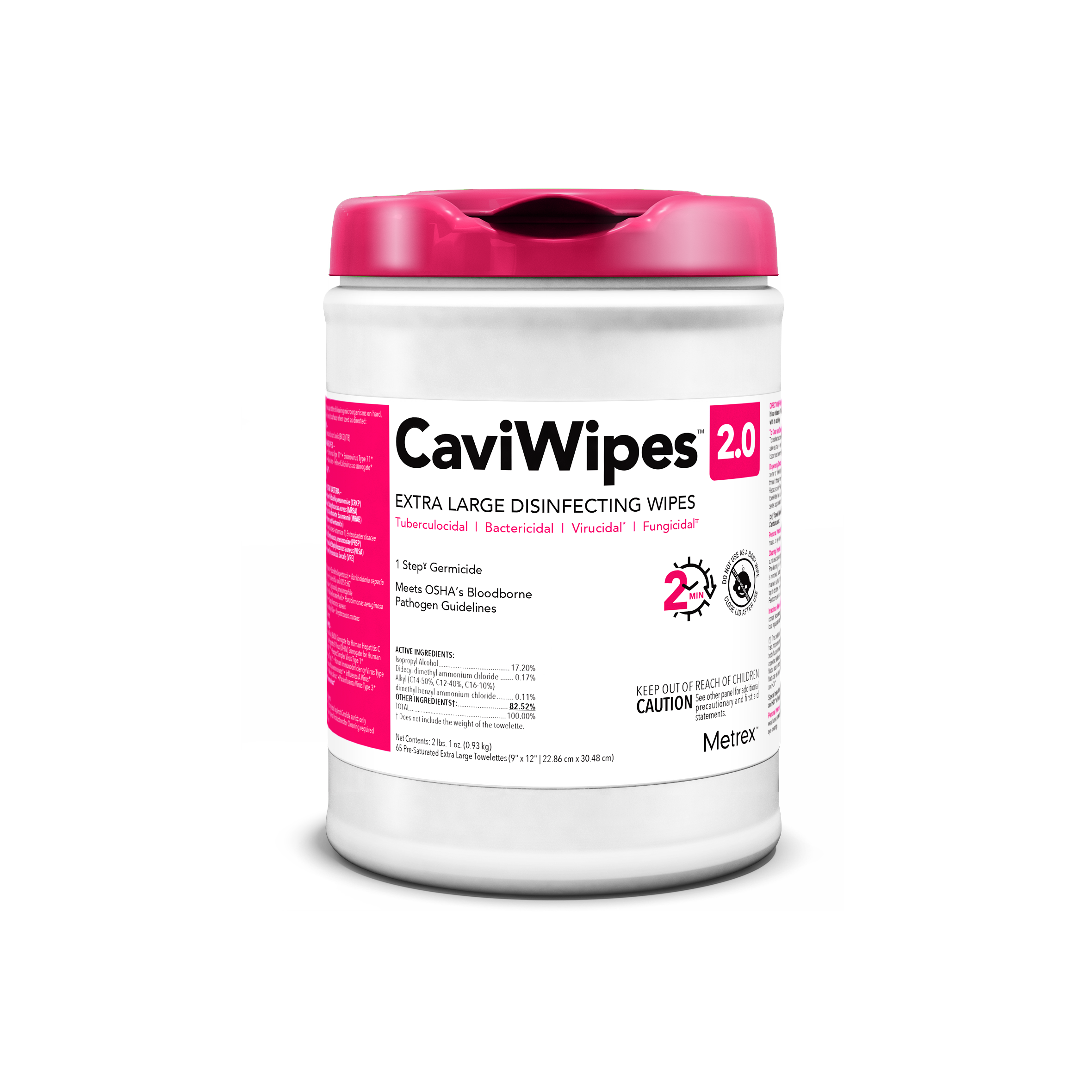 CaviWipes 2.0 Surface Disinfectant 9 x 12 (XL) 65Tb