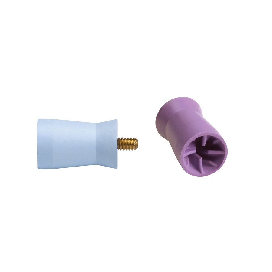 Prophy Cups Turbo Plus Latex Free Screw Type Long Firm Blue 144Bg
