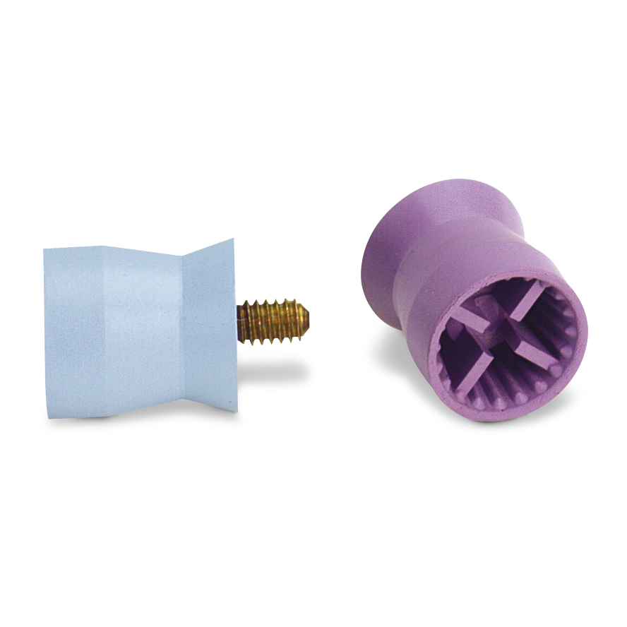 Prophy Cups Petite Web Latex Free Short Screw Type Firm Blue 144Bg