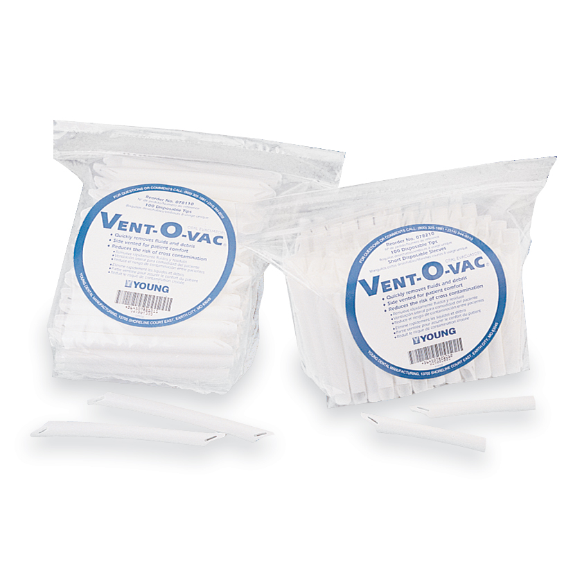 Vent-O-Vacs Short Disposable Tips 100Bg