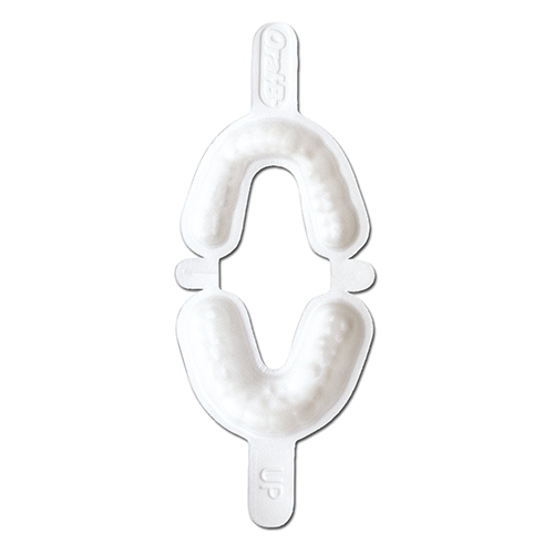 Centwins Dual Arch Fluoride Trays Foam Medium White Disposable 50Bg